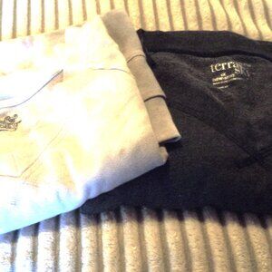 SET of 2 Terra & Sky Women's 1X, 16W/18W Gray Tie Dye/Solid Gray Sweatshirts